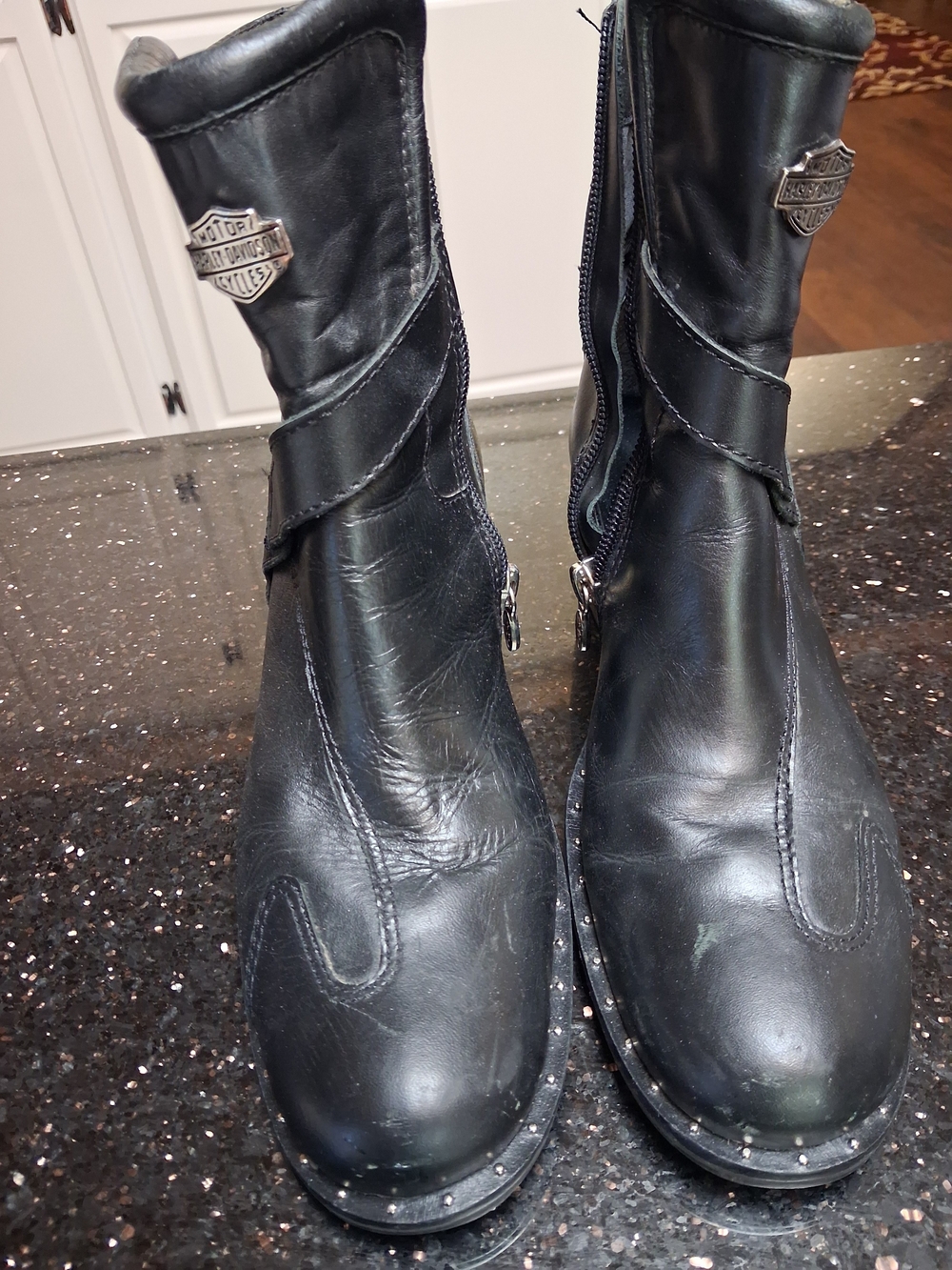 Harley-Davidson Women's Black Leather Motorcycle Boots